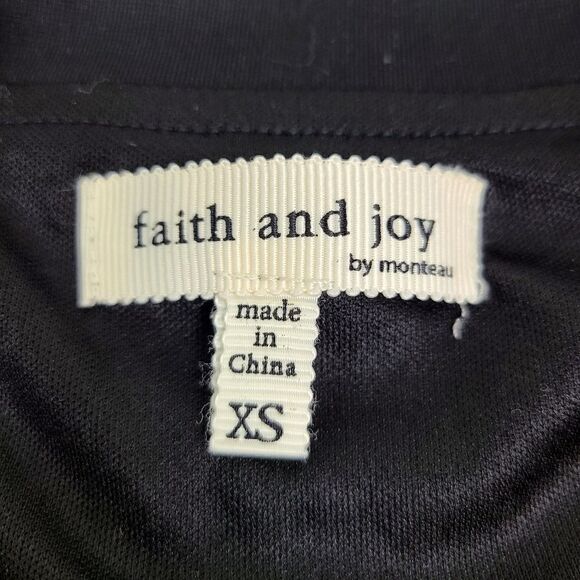 Faith and Joy Black & Pink Floral Print Bomber Jacket XS - Picture 13 of 16